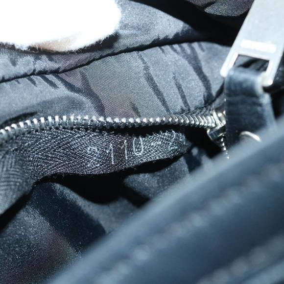 HERMES Acape Luco PM Hand Bag Nylon Black Auth bs8396 - Picture 12 of 16